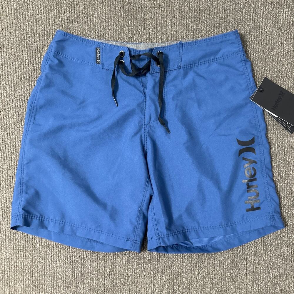 New Hurley Boys Boardshorts One and Only Supersuede Size 23 Navy Blue